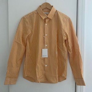 Sporty & rich yellow striped shirt